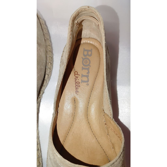 BORN Suede Espadrilles (drilles) in Sand Size 8.5M NWOB - Picture 5 of 6